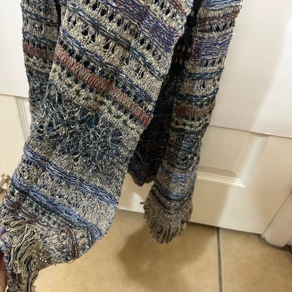 Cecilia Prado Crochet Lace Cold Shoulder V Neck Metallic Maxi dress - Picture 3 of 11